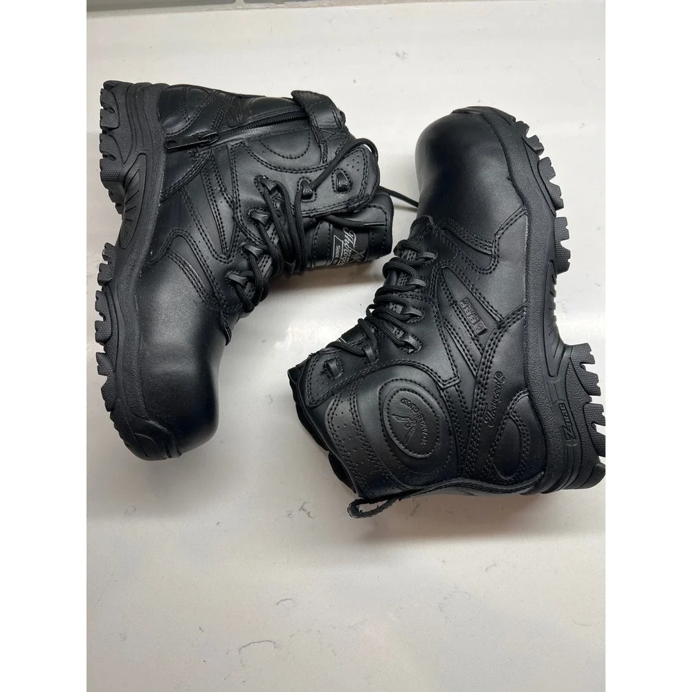 Thorogood Black Leather Waterproof Side‎ Zip Tactical Work Boots Unisex Men's 6W